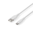USB kábel | USB 2.0 | USB-A Dugasz | USB-C™ Dugasz | 15 W | 480 Mbps | Nikkelezett | 1.50 m | Kerek | Szilikon | Fehér | Doboz