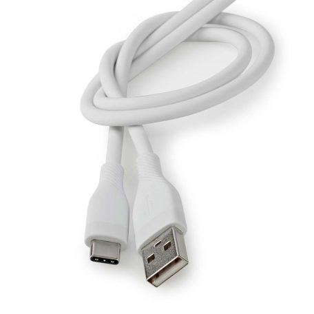 USB kábel | USB 2.0 | USB-A Dugasz | USB-C™ Dugasz | 15 W | 480 Mbps | Nikkelezett | 1.50 m | Kerek | Szilikon | Fehér | Doboz