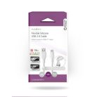 USB kábel | USB 2.0 | USB-A Dugasz | USB-C™ Dugasz | 15 W | 480 Mbps | Nikkelezett | 1.50 m | Kerek | Szilikon | Fehér | Doboz