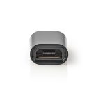 USB-C™ Adapter | USB 2.0 | USB-C™ Dugasz | USB Micro-B Aljzat | 480 Mbps | Kerek | Nikkelezett | Fekete | Doboz