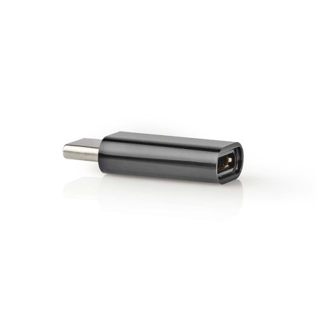 USB-C™ Adapter | USB 2.0 | USB-C™ Dugasz | USB Micro-B Aljzat | 480 Mbps | Kerek | Nikkelezett | Fekete | Doboz