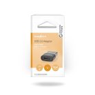 USB-A Adapter | USB 2.0 | USB-A Dugasz | USB-C™ Aljzat | 480 Mbps | Kerek | Nikkelezett | Fekete | Doboz