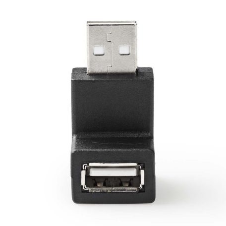 USB-A Adapter | USB 2.0 | USB-A Dugasz | USB-A Aljzat | 480 Mbps | Kerek | Nikkelezett | PVC | Fekete | Doboz