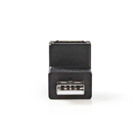 USB-A Adapter | USB 2.0 | USB-A Dugasz | USB-A Aljzat | 480 Mbps | Kerek | Nikkelezett | PVC | Fekete | Doboz