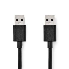  USB kábel | USB 3.2 Gen 1 | USB-A Dugasz | USB-A Dugasz | 5 Gbps | Nikkelezett | 2.00 m | Kerek | PVC | Fekete | Doboz