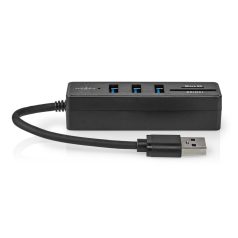   USB hub | USB-A Dugasz | 3x USB A Aljzat | 5-Port port(s) | USB 3.2 Gen 1 | USB-áramellátású | 5 Gbps | SD & MicroSD