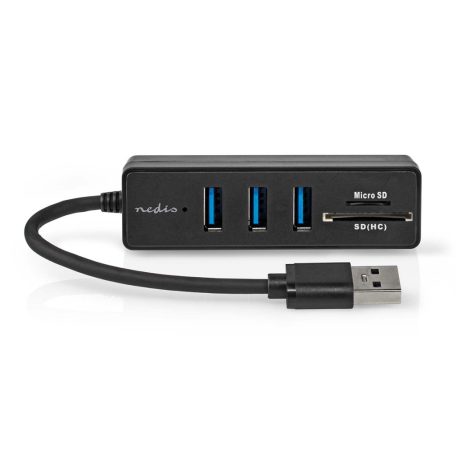 USB hub | USB-A Dugasz | 3x USB A Aljzat | 5-Port port(s) | USB 3.2 Gen 1 | USB-áramellátású | 5 Gbps | SD & MicroSD