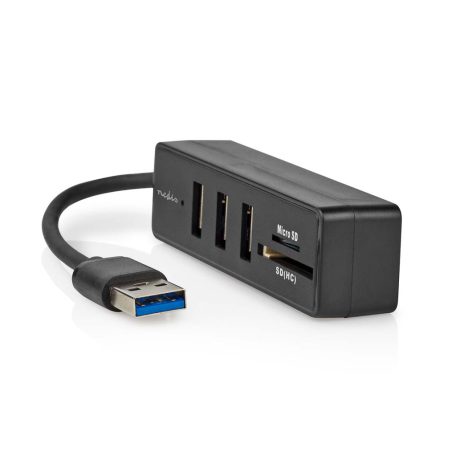 USB hub | USB-A Dugasz | 3x USB A Aljzat | 5-Port port(s) | USB 3.2 Gen 1 | USB-áramellátású | 5 Gbps | SD & MicroSD