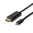 USB-C™ Adapter | USB 3.2 Gen 1 | USB-C™ Dugasz | DisplayPort Dugasz | 4K@60Hz | 2.00 m | Kerek | Aranyozott | PVC | Fekete | Doboz