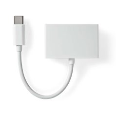   USB-C™ Adapter | USB 2.0 | USB-C™ Dugasz | 3.5 mm Aljzat | 0.10 m | Kerek | Nikkelezett | ABS/PVC | Fehér | Doboz