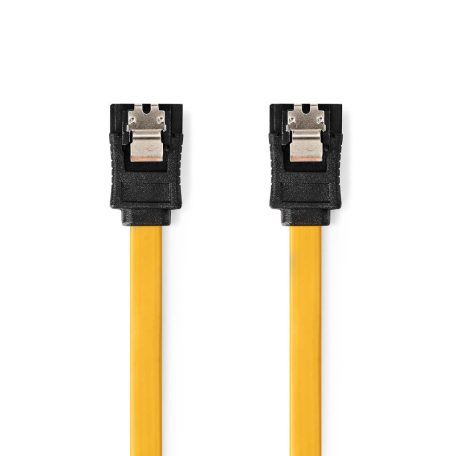 SATA kábel | 6 Gbps | SATA 7-Tűs Aljzat | SATA 7-Tűs Aljzat | Nikkelezett | 0.50 m | Lapos | PVC | Sárga | Doboz