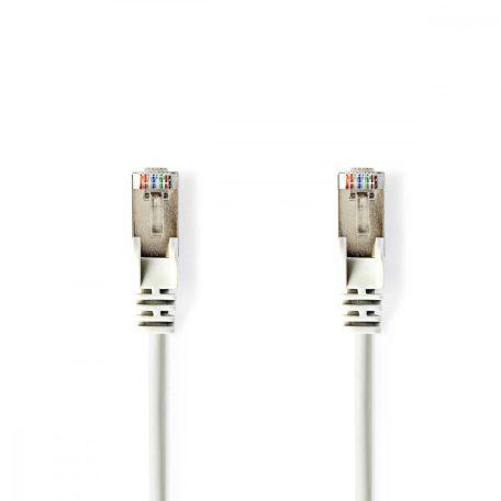 CAT5e hálózati kábel | SF/UTP | RJ45 Dugasz | RJ45 Dugasz | 1.00 m | Kerek | PVC | Fehér | Buborékfólia
