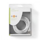 CAT5e hálózati kábel | SF/UTP | RJ45 Dugasz | RJ45 Dugasz | 5.00 m | Kerek | PVC | Fehér | Buborékfólia