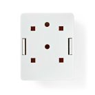 Hálózati fali doboz | A falon | 1-Port port(s) | UTP CAT6 | Egyenes | Aljzat | Aranyozott | ABS | Fehér | Doboz