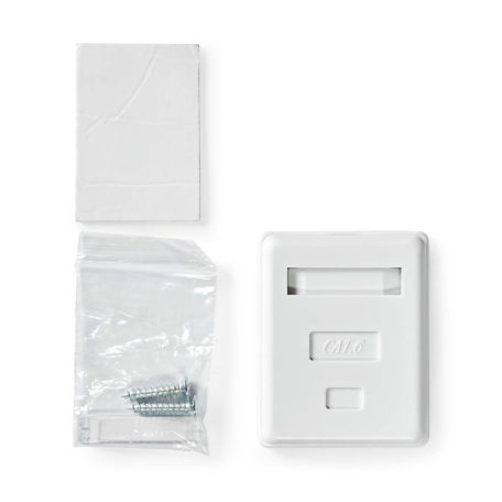 Hálózati fali doboz | A falon | 1-Port port(s) | UTP CAT6 | Egyenes | Aljzat | Aranyozott | ABS | Fehér | Doboz