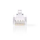 RJ45 csatlakozó | Dugasz | Sodrott UTP Vezetékekhez CAT6 | Egyenes | Aranyozott | 10 db | PVC | Átlátszó | Doboz