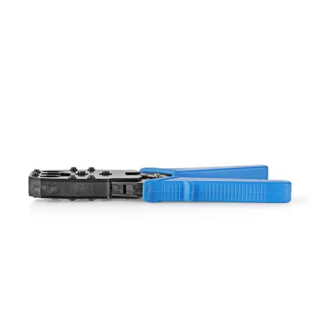 Crimp pliers | CAT5 / CAT5e / CAT6 / CAT6a / RJ10 / RJ11 / RJ45 | Fogó / Lehántás / Szigetelés Eltávolítás | ABS / Acél | Kék