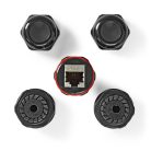 Hálózati csatlakozó | Kinti | CAT6 | Árnyékolt | RJ45 Aljzat | RJ45 Aljzat | Egyenes | PVC | Doboz