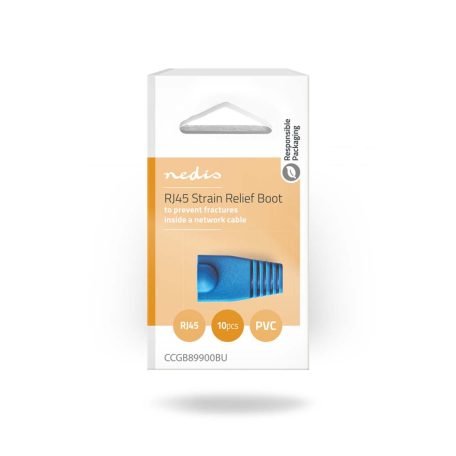 Húzásirányú tehermentesítő tömítés | RJ45 | PVC | Kék | Doboz | 10 db