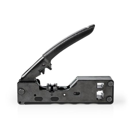 Crimp pliers | CAT5 / CAT5e / CAT6 / CAT6a / CAT7 / RJ12 / RJ45 | Fogó / Szigetelés Eltávolítás | ABS / Acél | Fekete