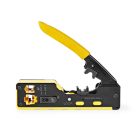 Crimp pliers | CAT5 / CAT5e / CAT6 / CAT6a / CAT7 / RJ12 / RJ45 | Fogó / Lehántás / Szigetelés Eltávolítás | Acél / Gumi | Fekete / Sárga