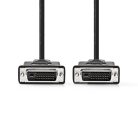 DVI kábel | DVI-D 24+1-Érintkezős Dugasz | DVI-D 24+1-Érintkezős Dugasz | 2560x1600 | Nikkelezett | 3.00 m | Egyenes | PVC | Fekete | Label