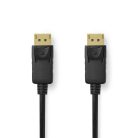DisplayPort kábel | DisplayPort Dugasz | DisplayPort Dugasz | 8K@60Hz | Nikkelezett | 2.00 m | Kerek | PVC | Fekete | Label