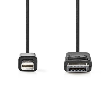 Mini DisplayPort kábel | DisplayPort 1.2 | Mini DisplayPort Dugasz | DisplayPort Dugasz | 21.6 Gbps | Nikkelezett | 2.00 m | Kerek | PVC | Fekete | Label