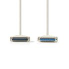 Soros kábel | D-SUB 15-Tűs Dugasz | D-SUB 25-Tűs Aljzat | Nikkelezett | 2.00 m | Kerek | PVC | Elefántcsont | Label