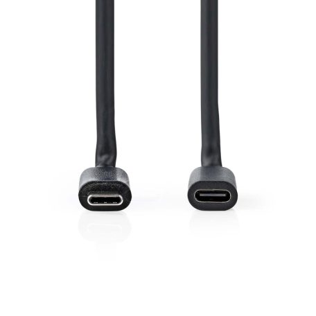 USB kábel | USB 3.2 Gen 1 | USB-C™ Dugasz | USB-C™ Aljzat | 60 W | 4K@60Hz | 5 Gbps | Nikkelezett | 2.00 m | Kerek | PVC | Fekete | Label