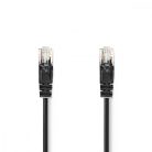 CAT5e hálózati kábel | U/UTP | RJ45 Dugasz | RJ45 Dugasz | 1.00 m | Kerek | PVC | Fekete | Label