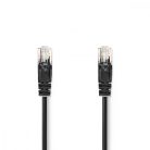 CAT5e hálózati kábel | U/UTP | RJ45 Dugasz | RJ45 Dugasz | 3.00 m | Kerek | PVC | Fekete | Label