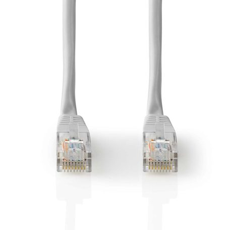 CAT5e hálózati kábel | U/UTP | RJ45 Dugasz | RJ45 Dugasz | 5.00 m | Kerek | PVC | Szürke | Label