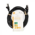 CAT5e hálózati kábel | SF/UTP | RJ45 Dugasz | RJ45 Dugasz | 3.00 m | Kerek | PVC | Fekete | Label