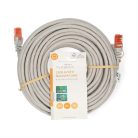 CAT6 hálózati kábel | RJ45 Dugasz | RJ45 Dugasz | U/UTP | 20.0 m | Kerek | PVC | Szürke | Label