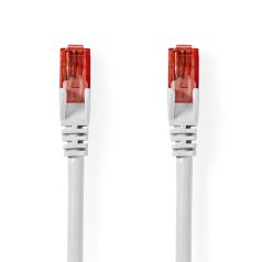   CAT6 hálózati kábel | RJ45 Dugasz | RJ45 Dugasz | U/UTP | 20.0 m | Kerek | PVC | Fehér | Label