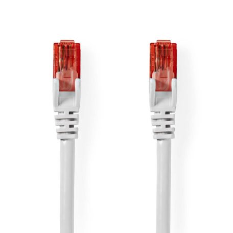 CAT6 hálózati kábel | RJ45 Dugasz | RJ45 Dugasz | U/UTP | 20.0 m | Kerek | PVC | Fehér | Label