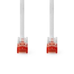   CAT6 hálózati kábel | RJ45 Dugasz | RJ45 Dugasz | U/UTP | 20.0 m | Kerek | PVC | Fehér | Label