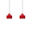 CAT6 hálózati kábel | RJ45 Dugasz | RJ45 Dugasz | U/UTP | 2.00 m | Snagless | Lapos | PVC | Fehér | Label