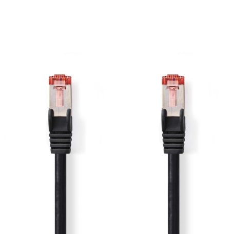 CAT6 hálózati kábel | RJ45 Dugasz | RJ45 Dugasz | S/FTP | 20.0 m | Kerek | LSZH | Fekete | Label