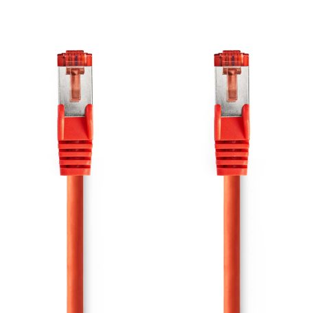 CAT6 hálózati kábel | RJ45 Dugasz | RJ45 Dugasz | S/FTP | 1.00 m | Kerek | LSZH | Piros | Label