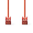 CAT6 hálózati kábel | RJ45 Dugasz | RJ45 Dugasz | S/FTP | 1.00 m | Kerek | LSZH | Piros | Label