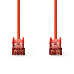   CAT6 hálózati kábel | RJ45 Dugasz | RJ45 Dugasz | S/FTP | 1.00 m | Kerek | LSZH | Piros | Label