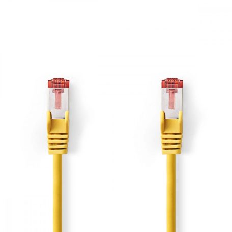 CAT6 hálózati kábel | RJ45 Dugasz | RJ45 Dugasz | S/FTP | 0.15 m | Kerek | LSZH | Sárga | Label