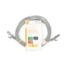 CAT6a hálózati kábel | S/FTP | RJ45 Dugasz | RJ45 Dugasz | 2.00 m | Snagless | Kerek | LSZH | Szürke | Label