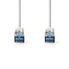   CAT6a hálózati kábel | S/FTP | RJ45 Dugasz | RJ45 Dugasz | 2.00 m | Snagless | Kerek | LSZH | Fehér | Label