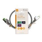 CAT7 hálózati kábel | S/FTP | RJ45 Dugasz | RJ45 Dugasz | 0.50 m | Snagless | Kerek | LSZH | Szürke | Label