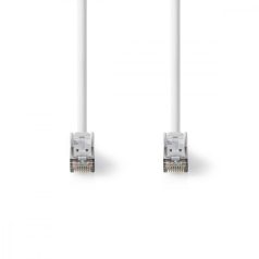   Cat 8.1 hálózati kábel | S/FTP | RJ45 Dugasz | RJ45 Dugasz | 7.50 m | Kerek | LSZH | Fehér | Label