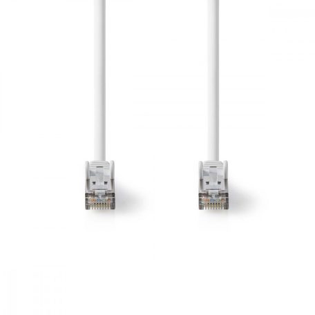 Cat 8.1 hálózati kábel | S/FTP | RJ45 Dugasz | RJ45 Dugasz | 7.50 m | Kerek | LSZH | Fehér | Label