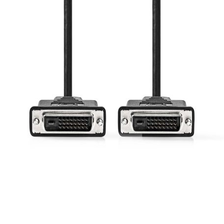 DVI kábel | DVI-D 24+1-Érintkezős Dugasz | DVI-D 24+1-Érintkezős Dugasz | 2560x1600 | Nikkelezett | 5.00 m | Egyenes | PVC | Fekete | Műanyag Zacskó